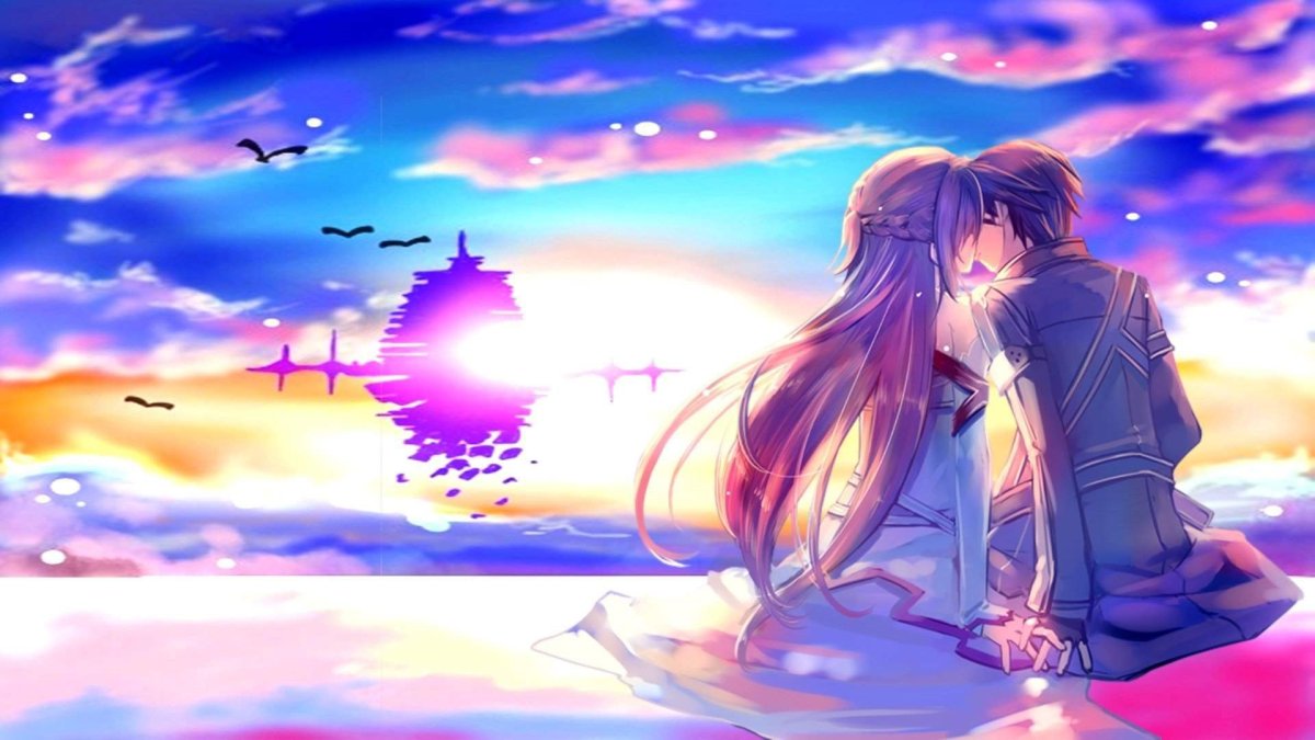 Кирито и Асуна закат