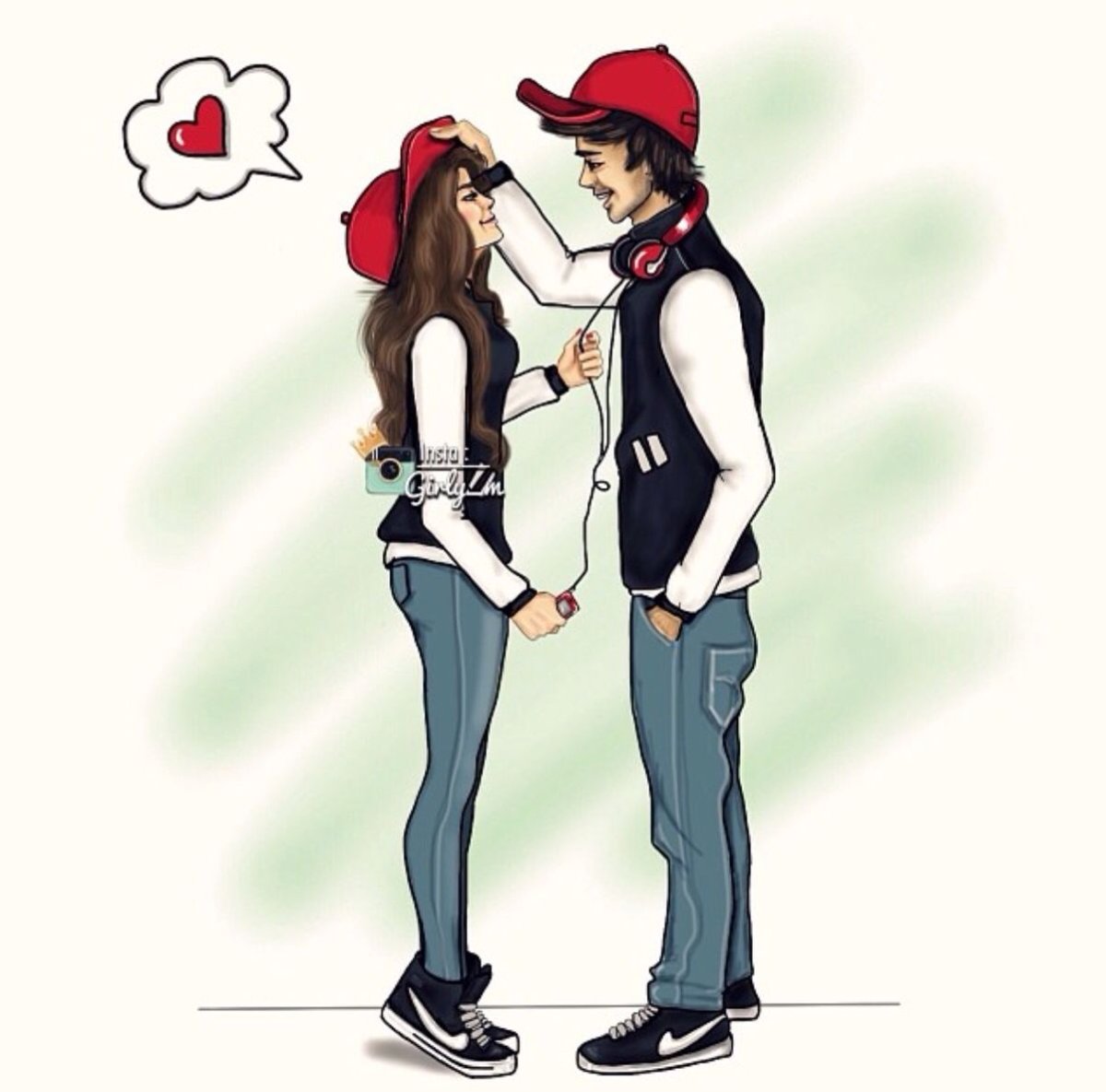Парень и девушка рисунок