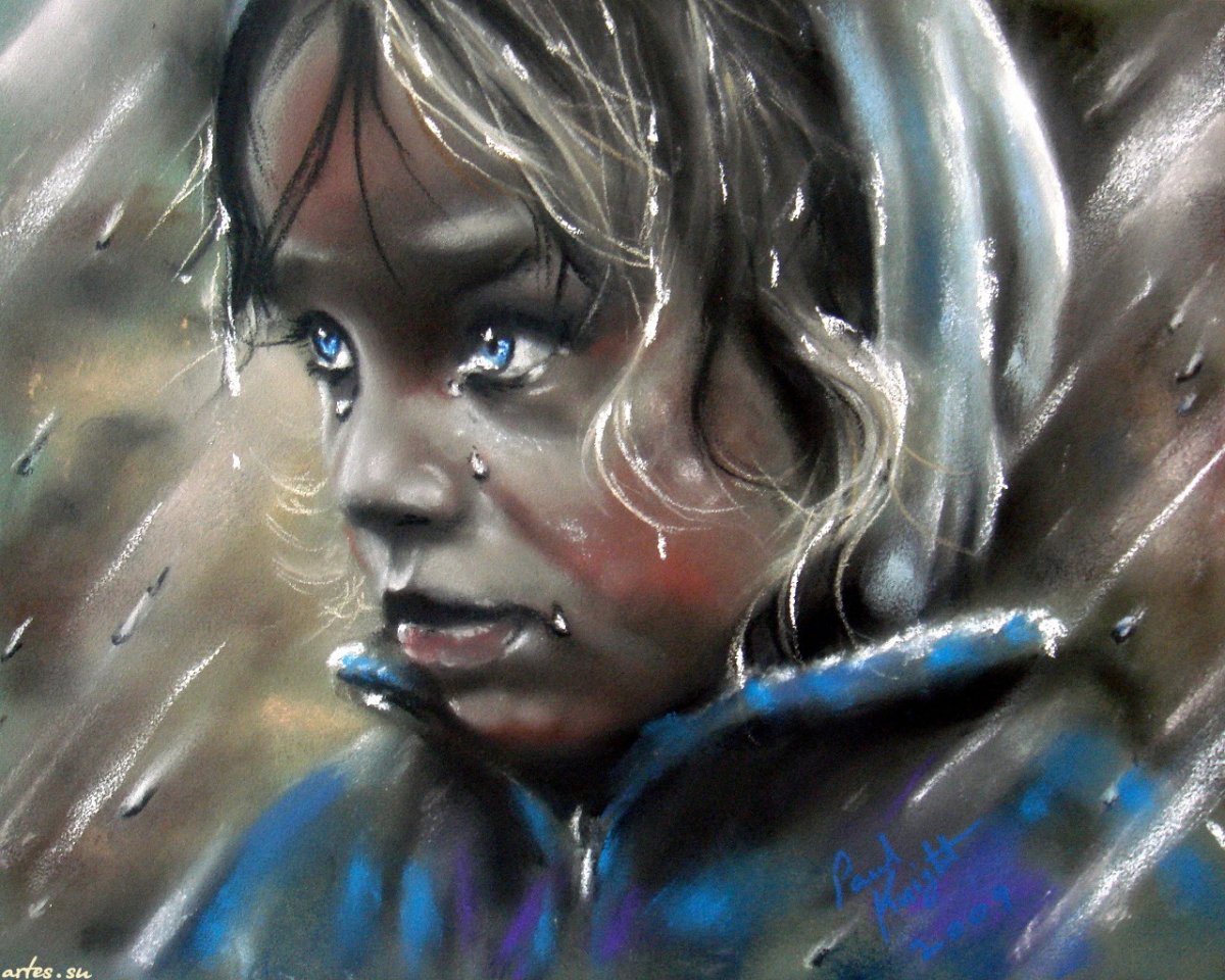 Беззубый мальчик грустный рисунок