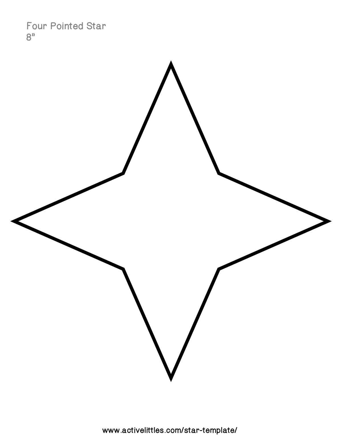 Раскраска звезда четырехконечная