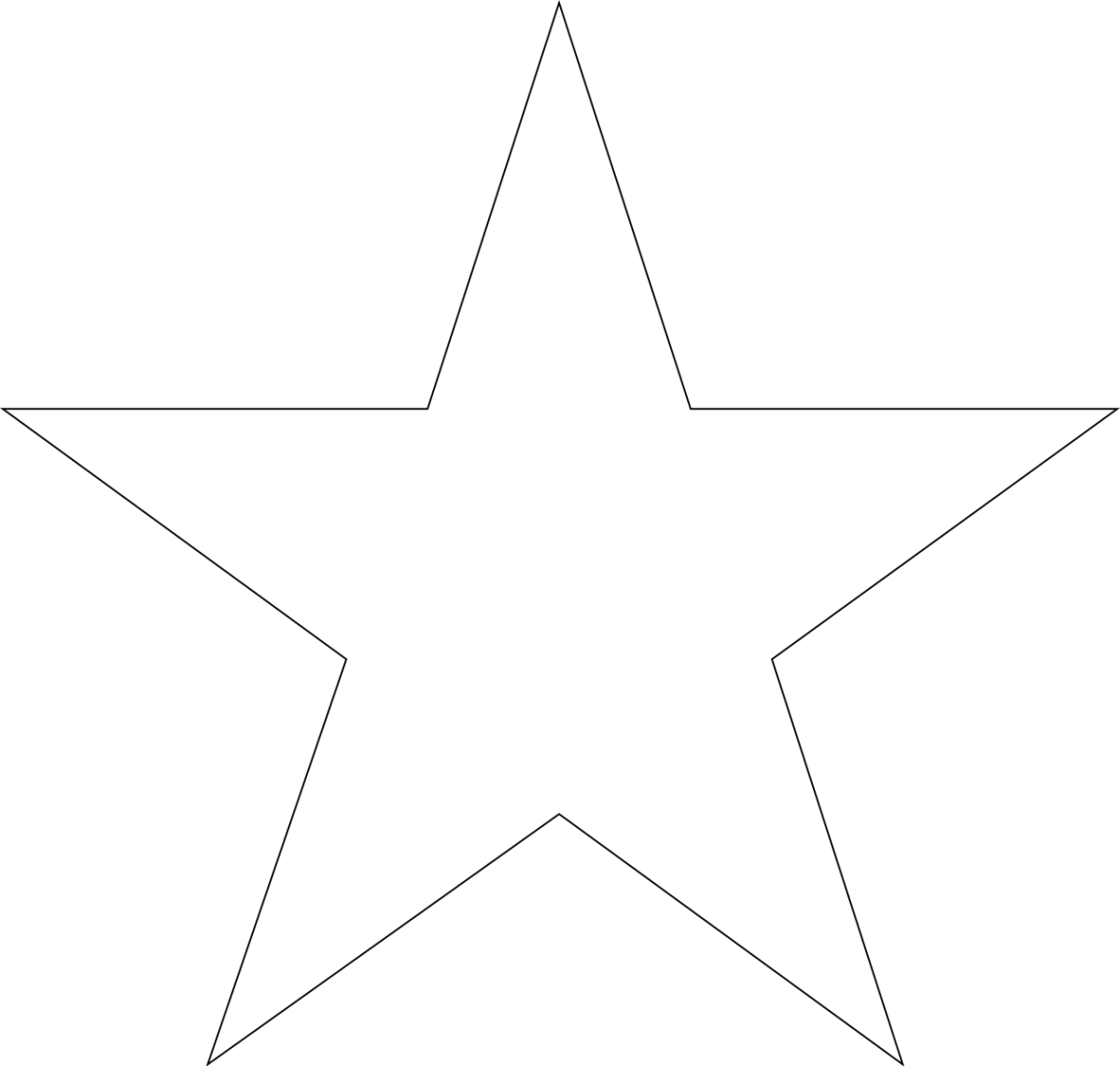 Пятиконечная звезда контур