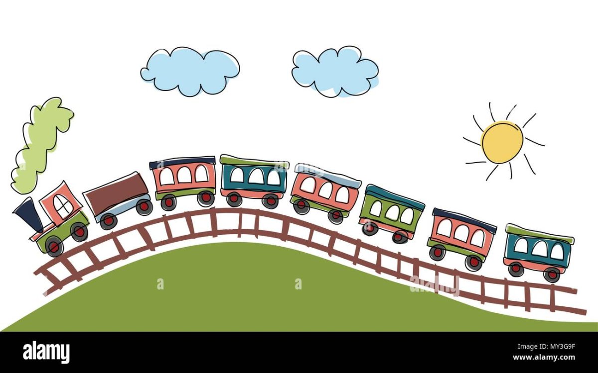 Детская железная дорога вектор