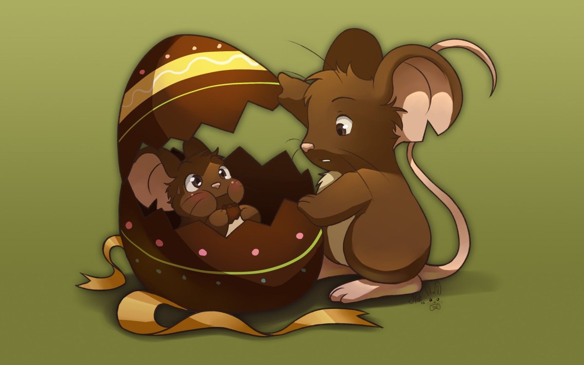 Мышка с табличкой