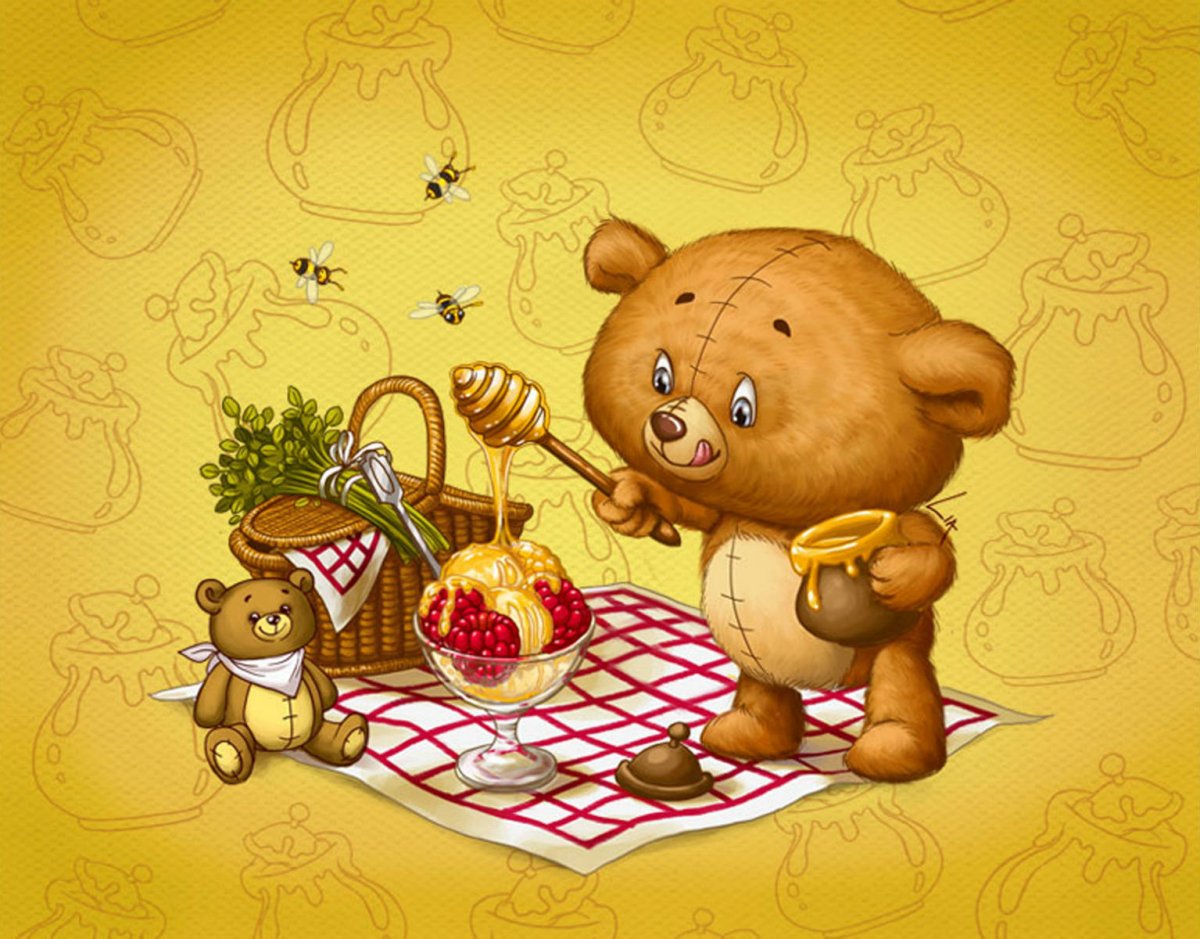 Медвежонок с медом