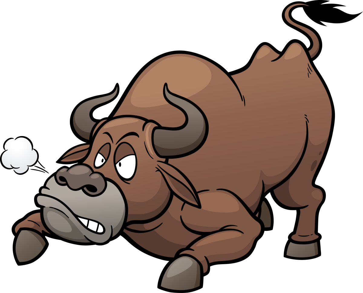 Бык векторный мультяшный