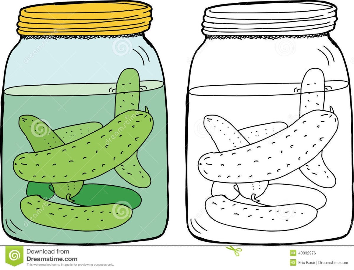 Банка с огурцами для детей