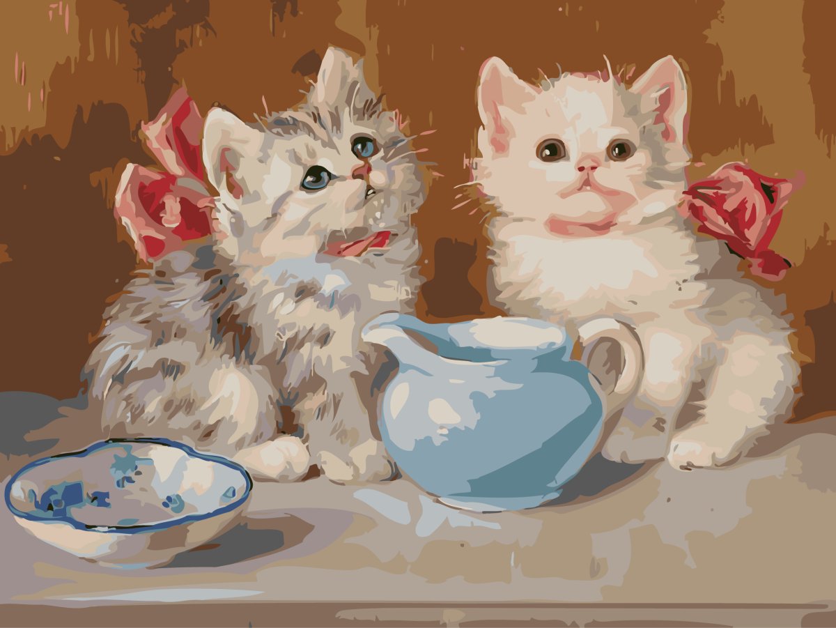 Коты акварелью