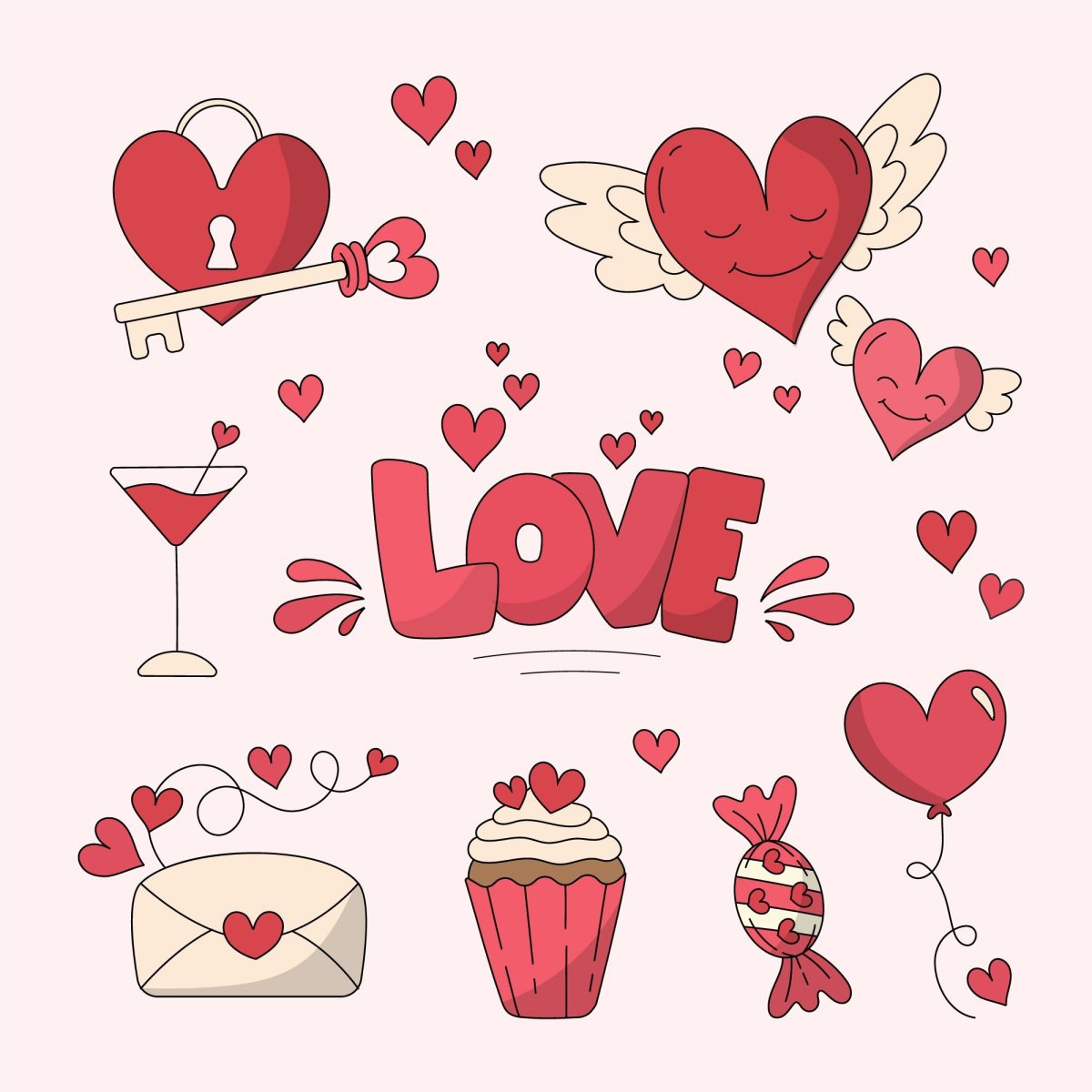 Детские рисунки на день влюбленных