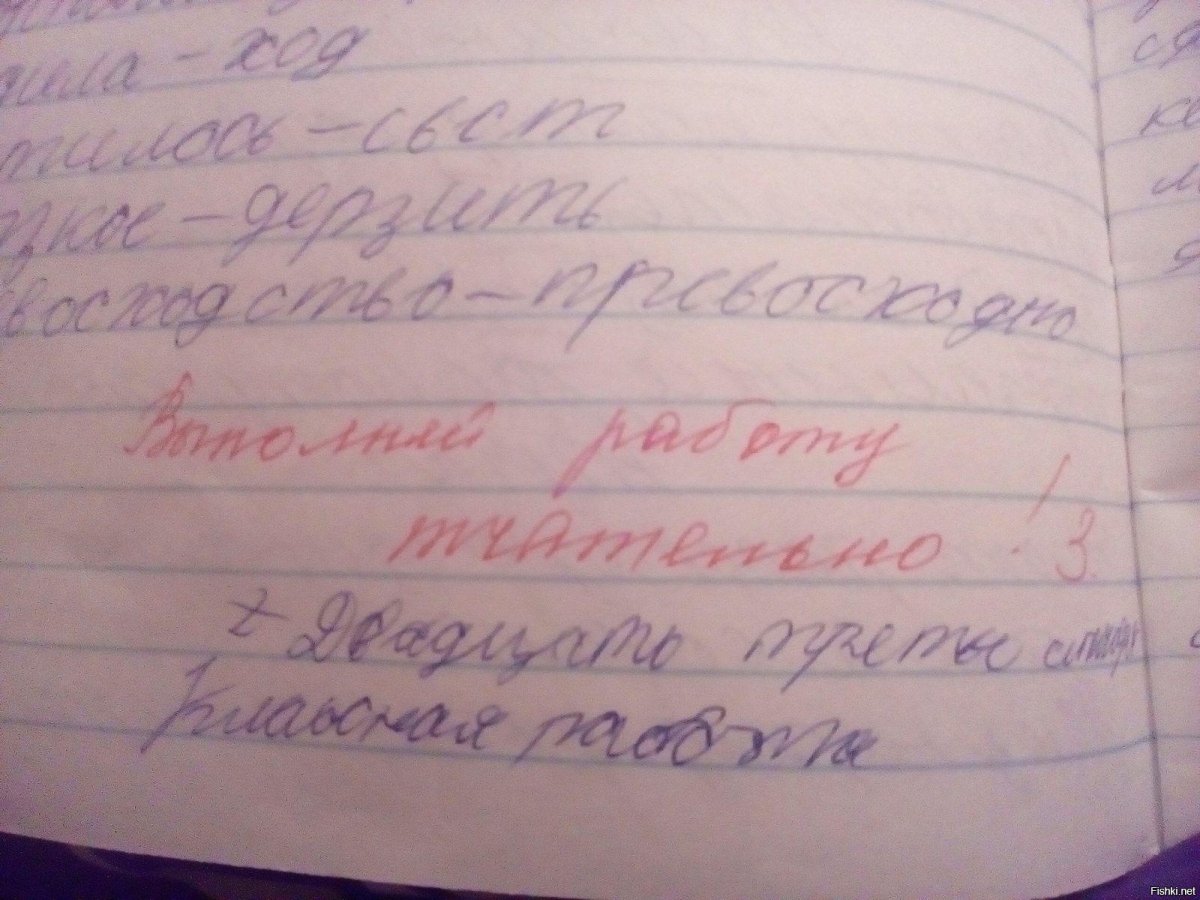 Ошибки учителей в тетради