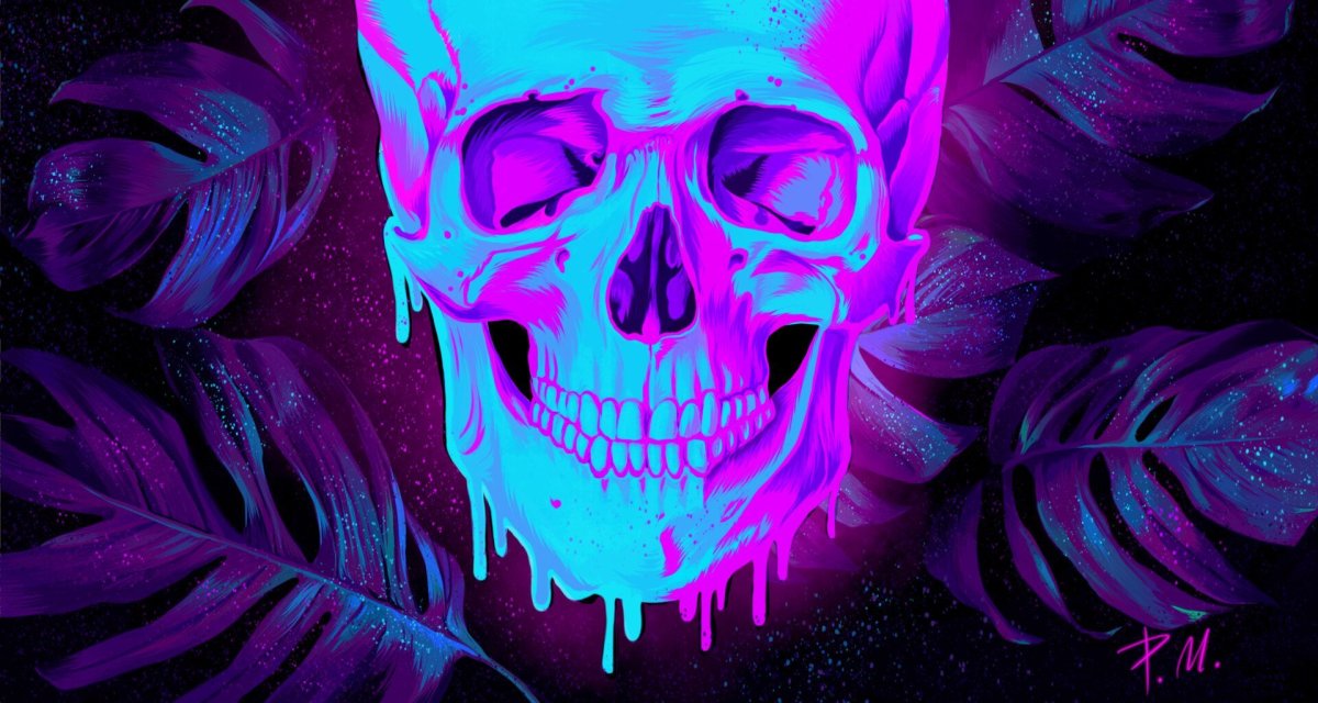 Неоновый скелет