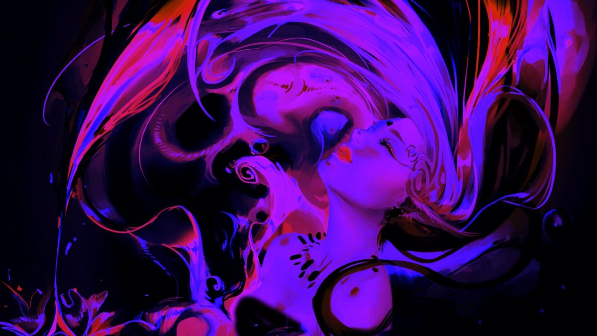 Неоновые картинки на телефон