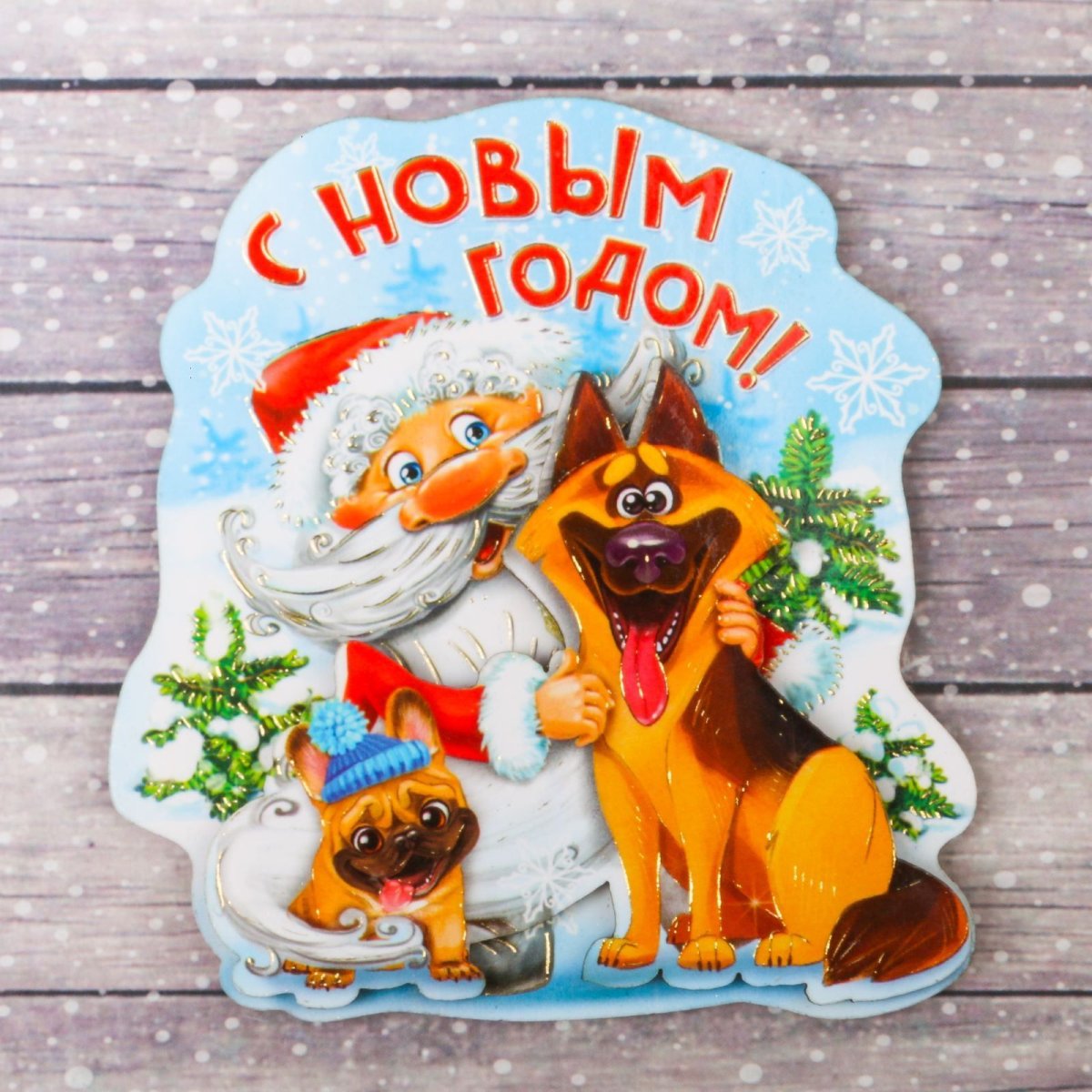 Мультяшные бычки новогодние