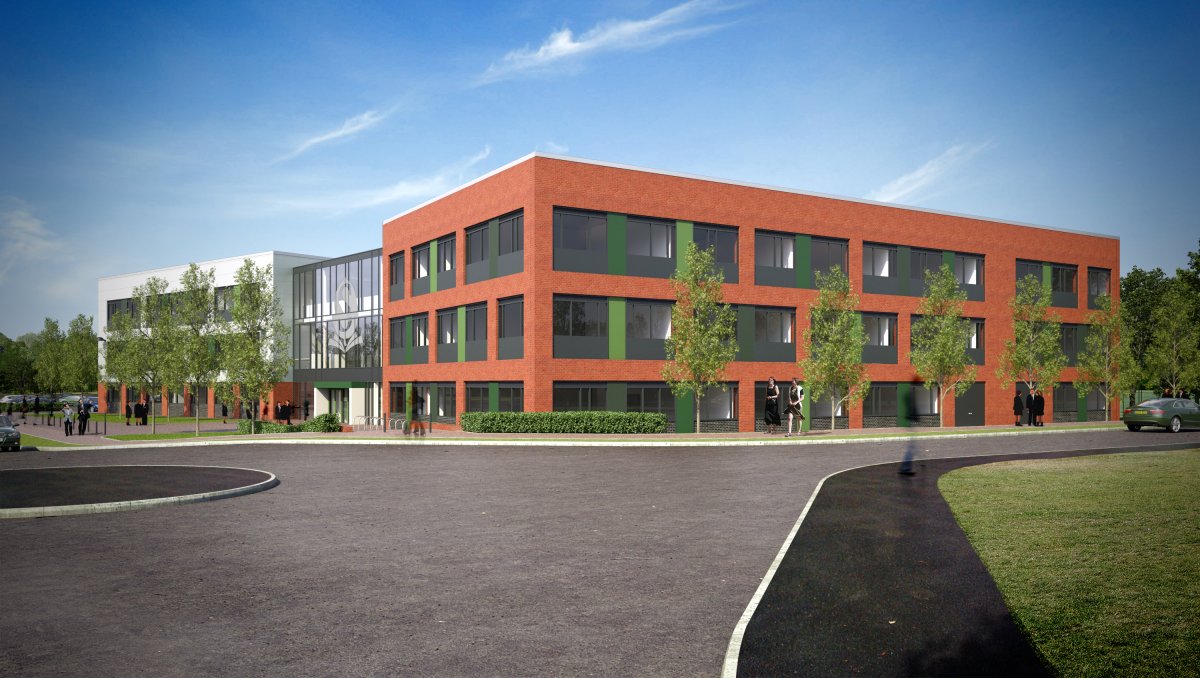 Красивое здание школы