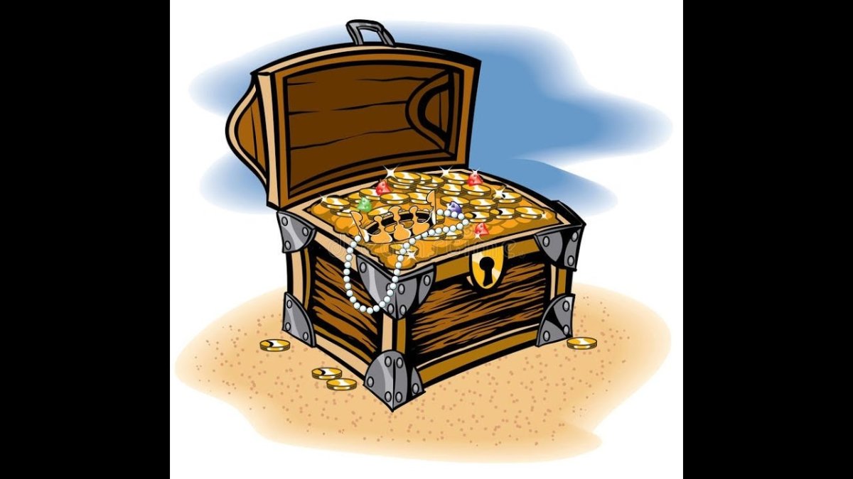 Сокровища на белом фоне