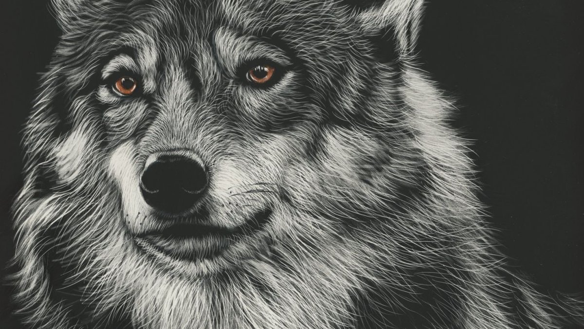 Изображение волка рисунок