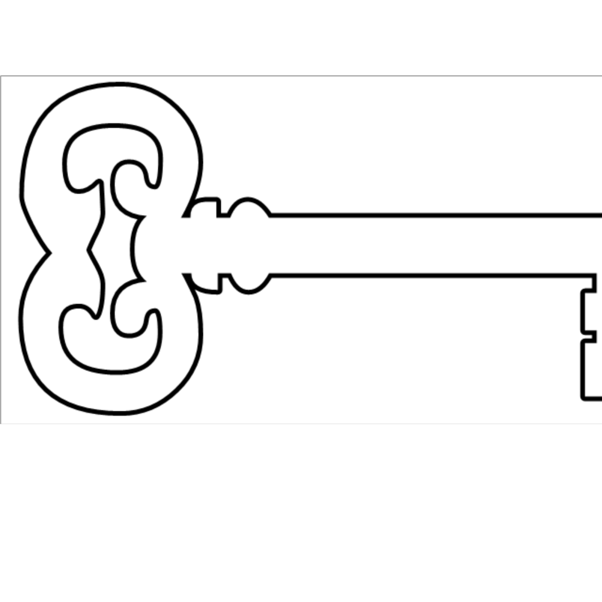 Золотой ключик трафарет