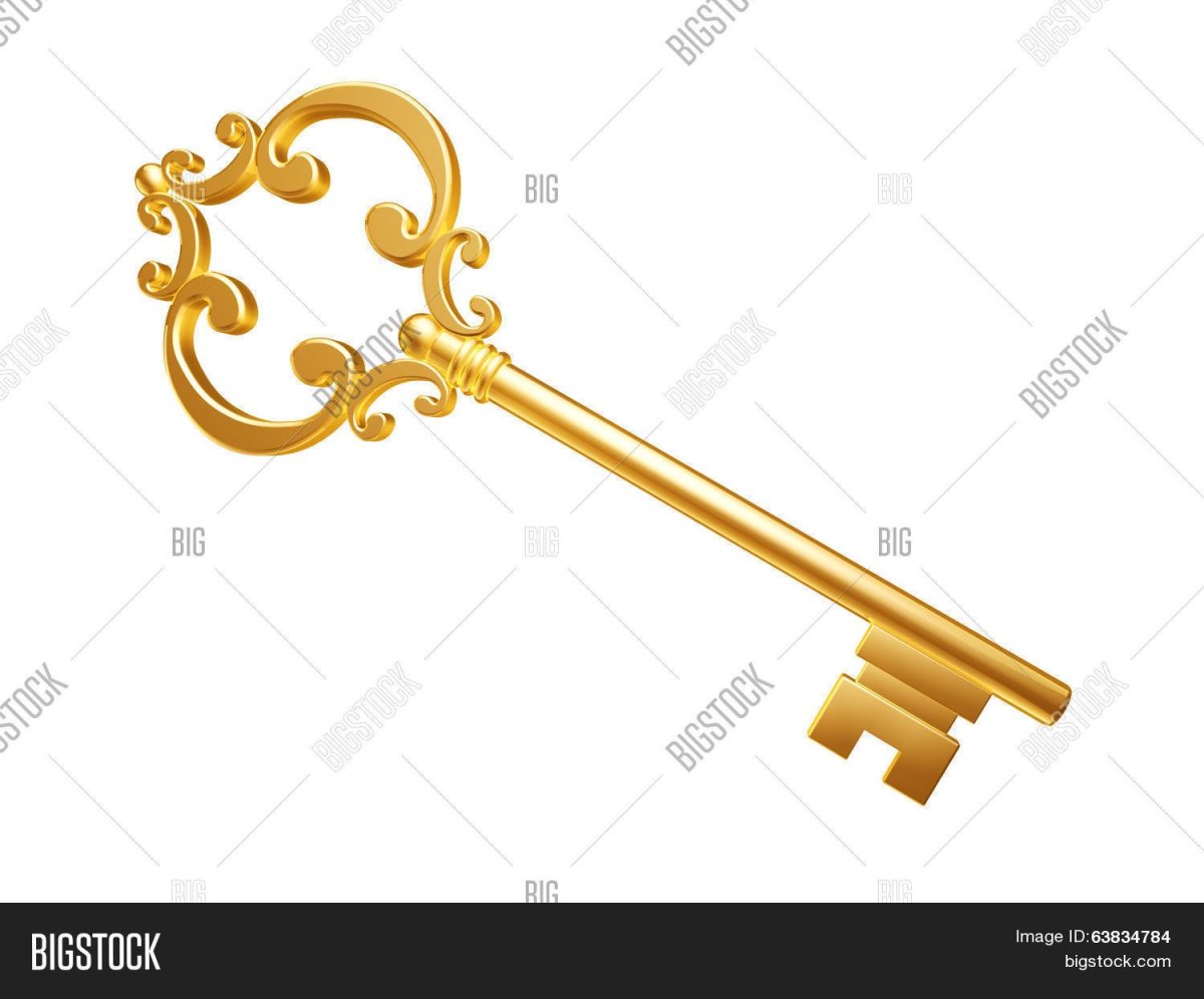 Ключик на белом фоне