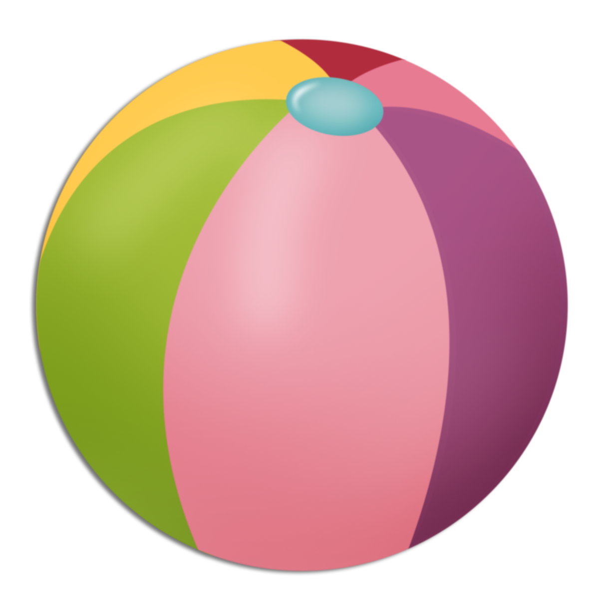 Надувной мяч желтый зеленый синий красный