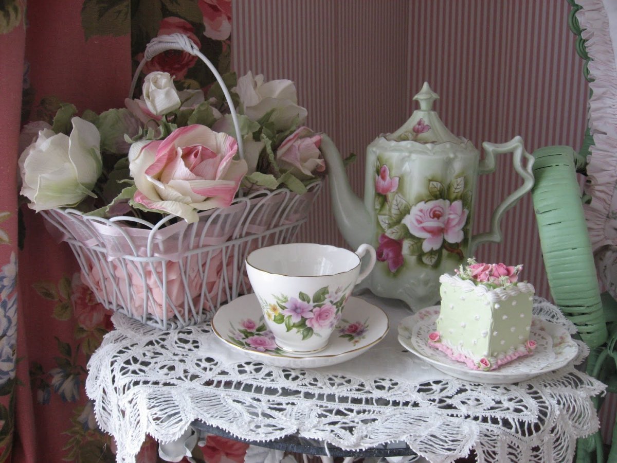 Чаепитие в стиле шебби Шик