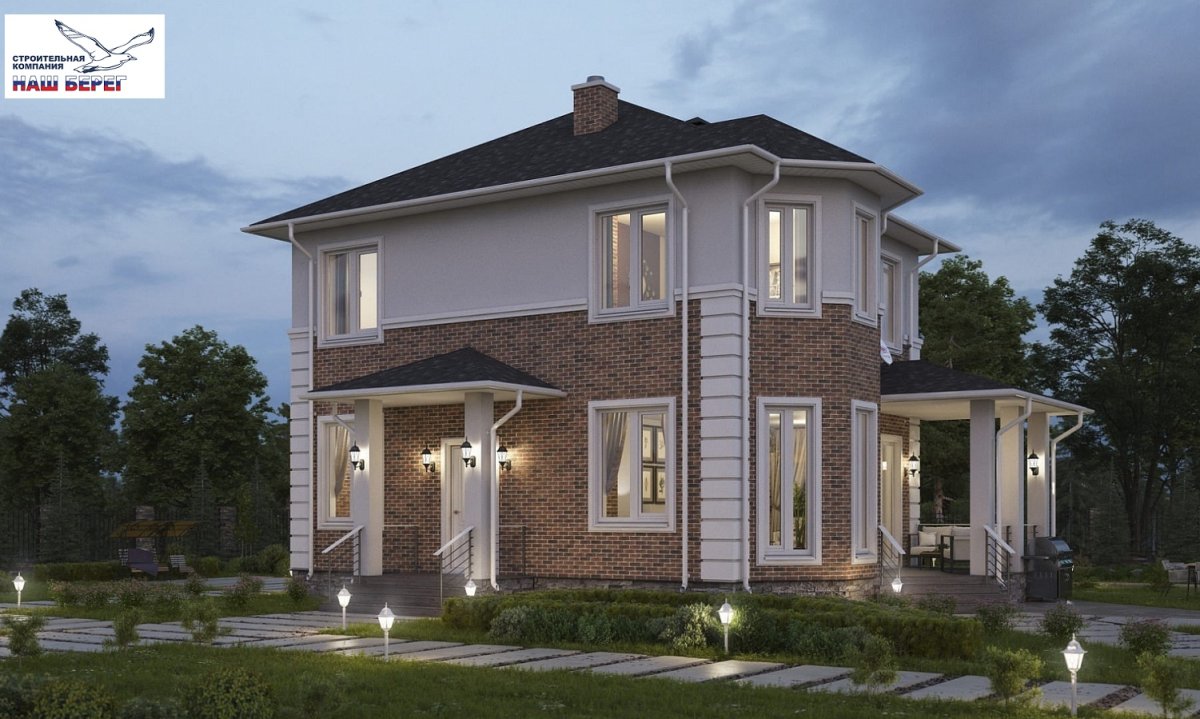 Дом с эркером двухэтажный