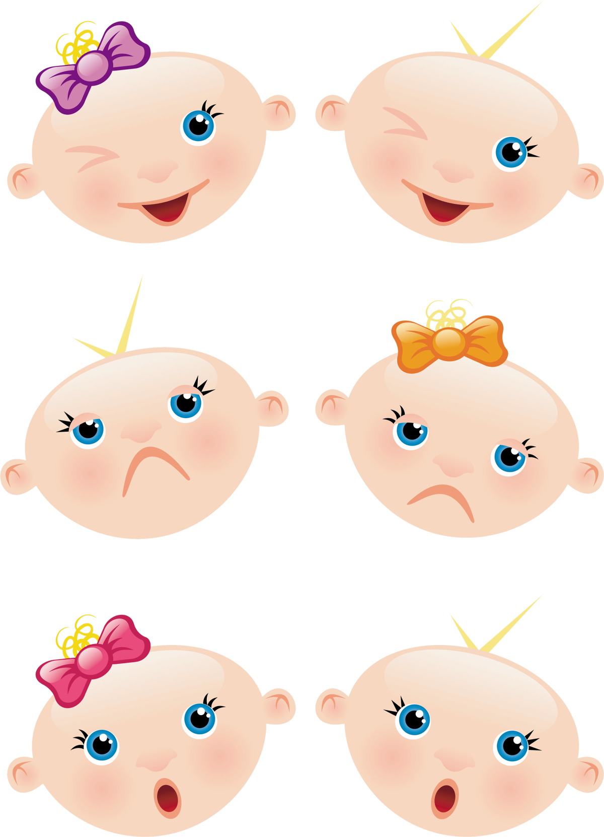 Веселые мордашки детей