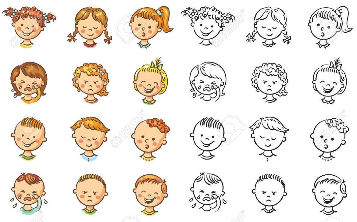 Разные лица детей