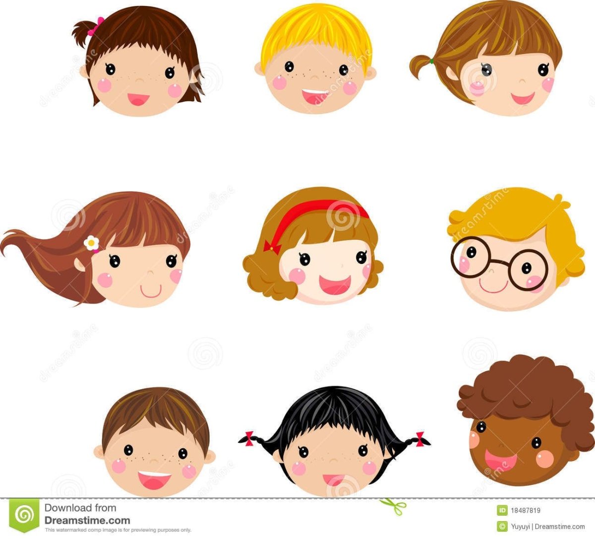 Мордашки детей