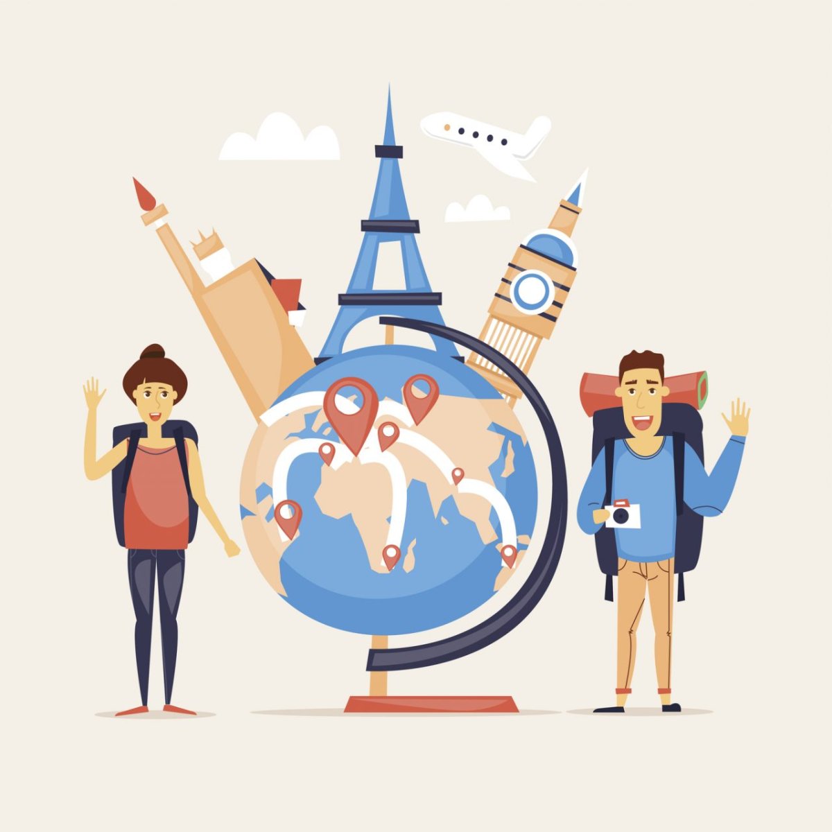 Туристы в горах