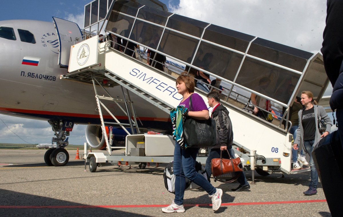 Трап самолета вид с боку