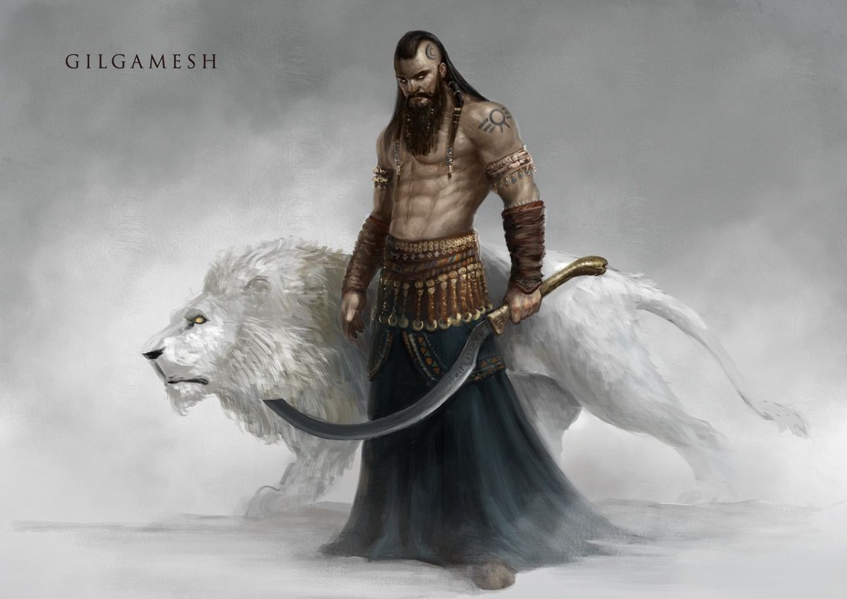 Шумер Бог арт фэнтези