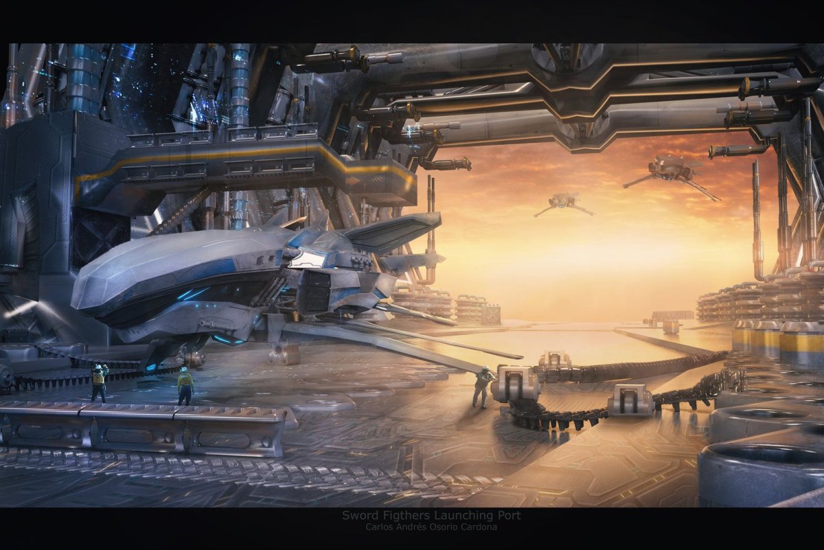 Космопорт Sci Fi Art