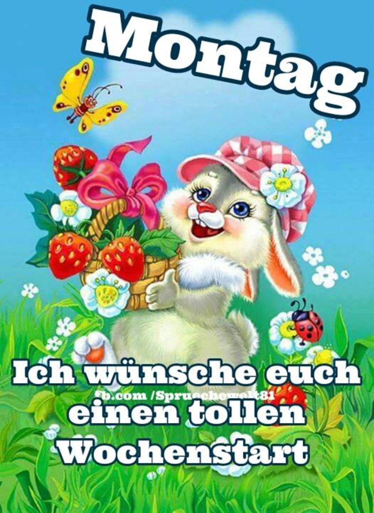 Зайчик с цветами