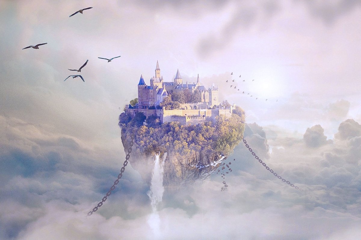Замок в воздухе 3д