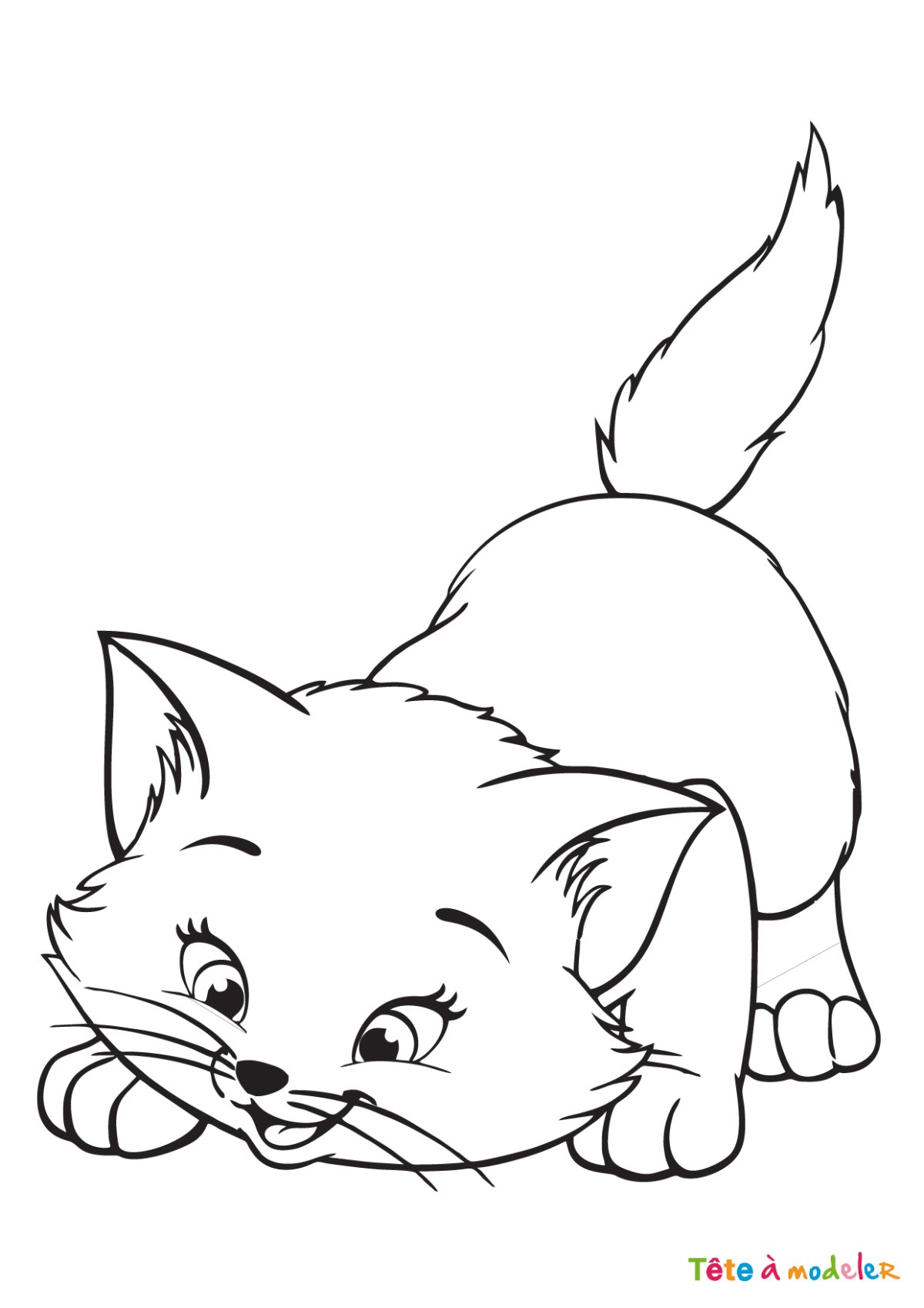 Кошки. Раскраска