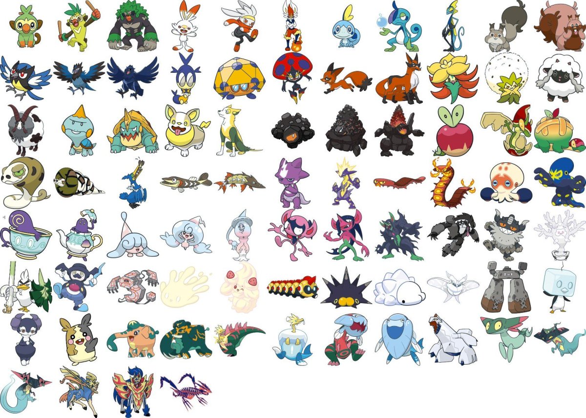 Покемоны стартовики 8 поколения