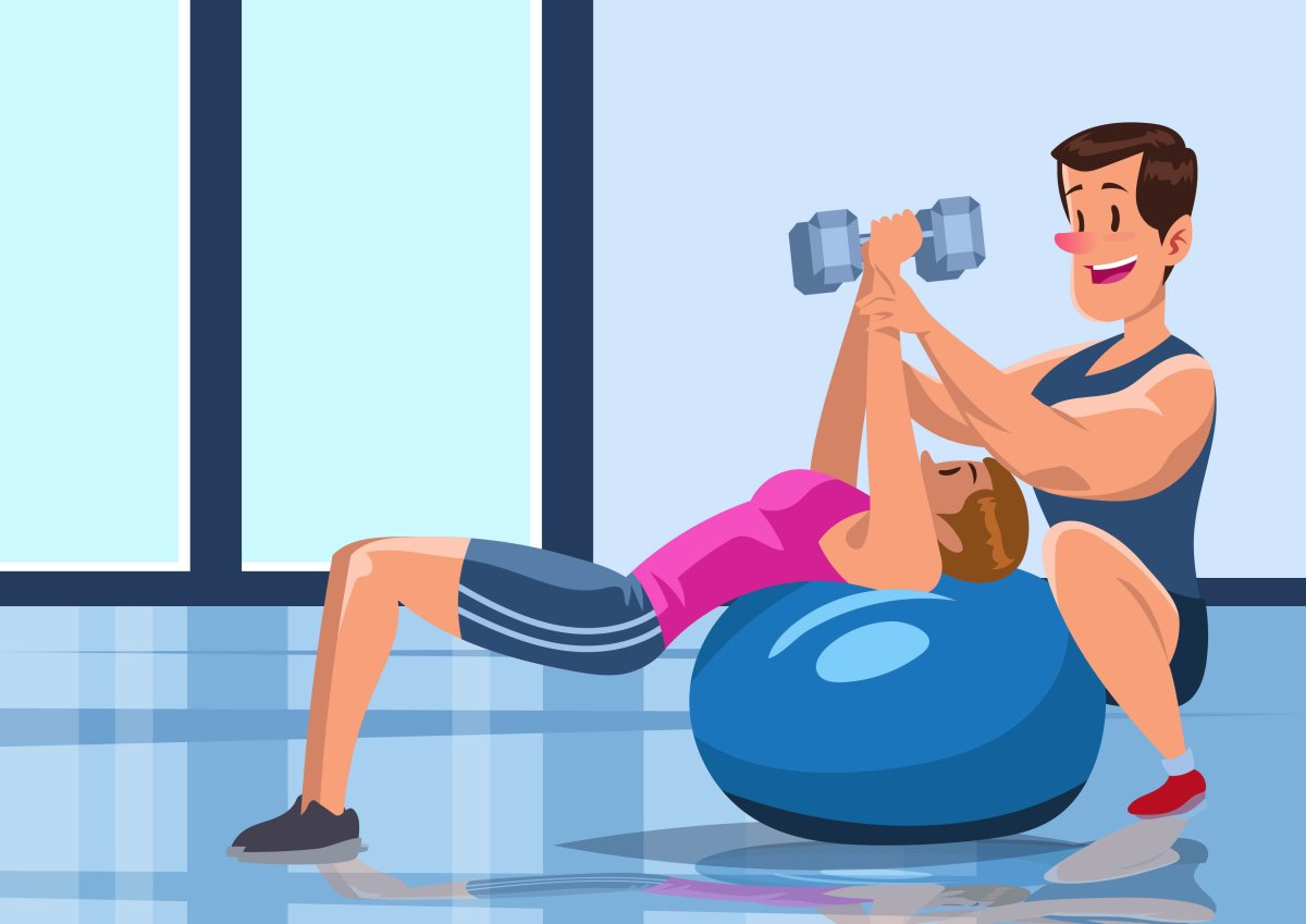 Фитнес тренер рисунок