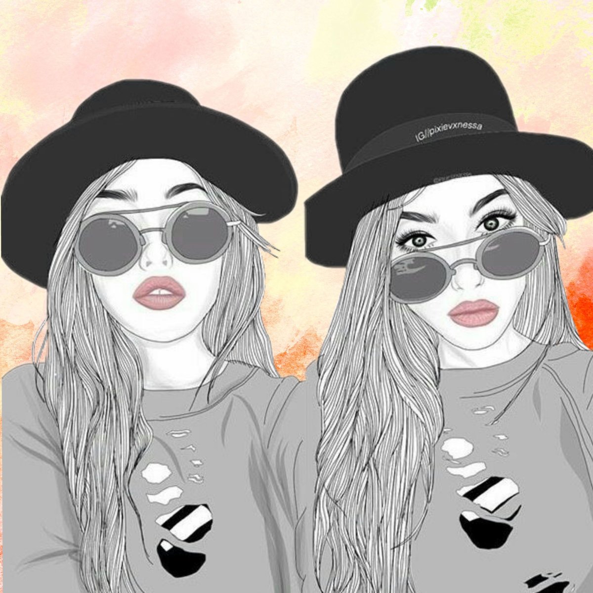 Подруги рисунок