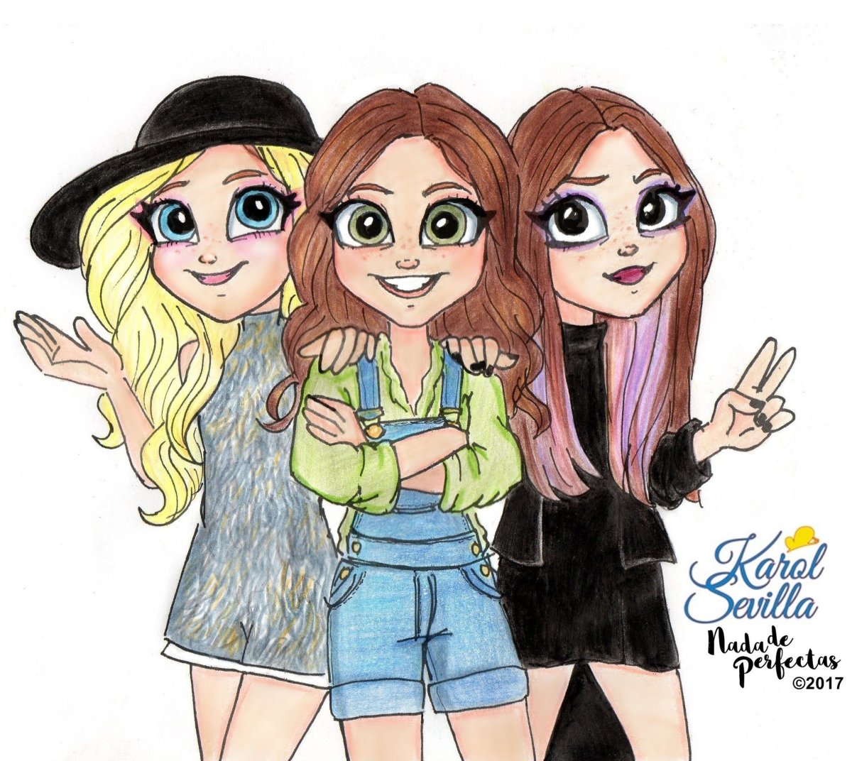 Подружки в мультяшном стиле