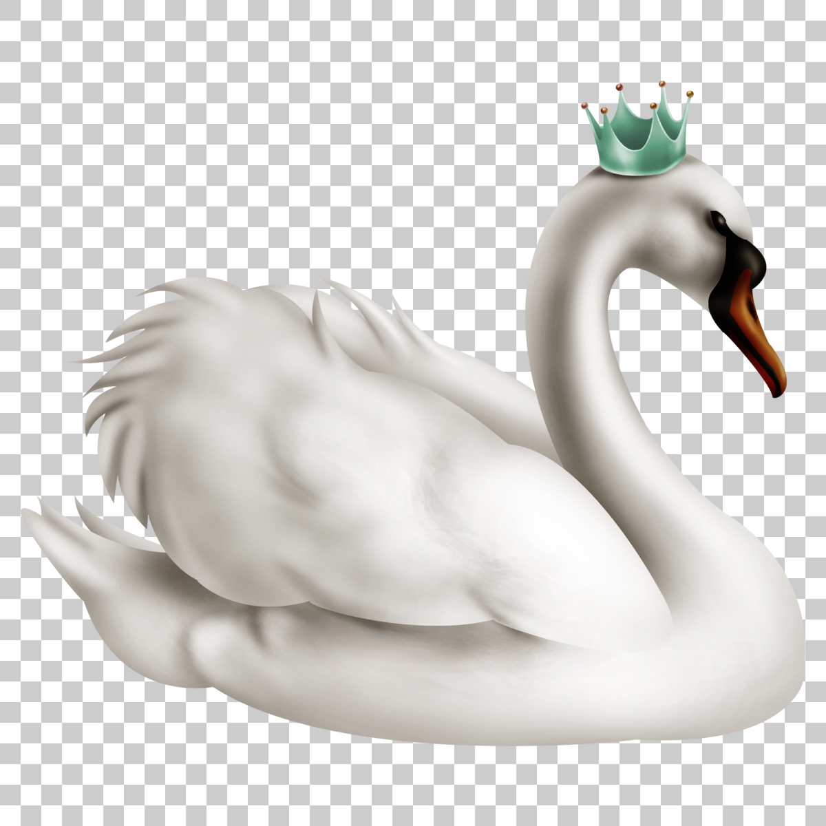 Лебедь мультяшный