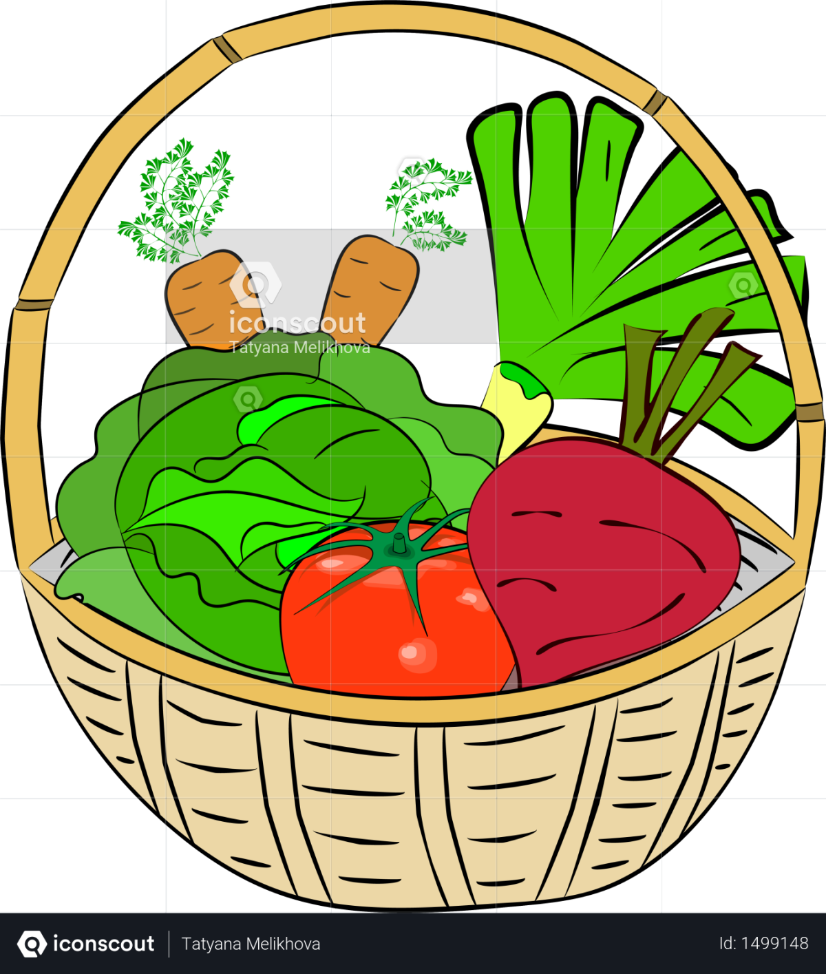 Ящик с фруктами вектор