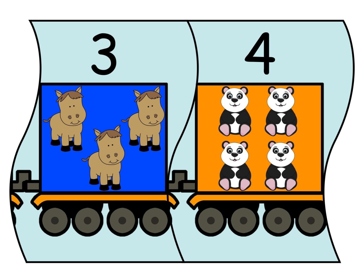 Паровозик с цифрами