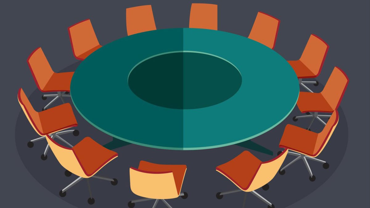 Круглый стол вектор