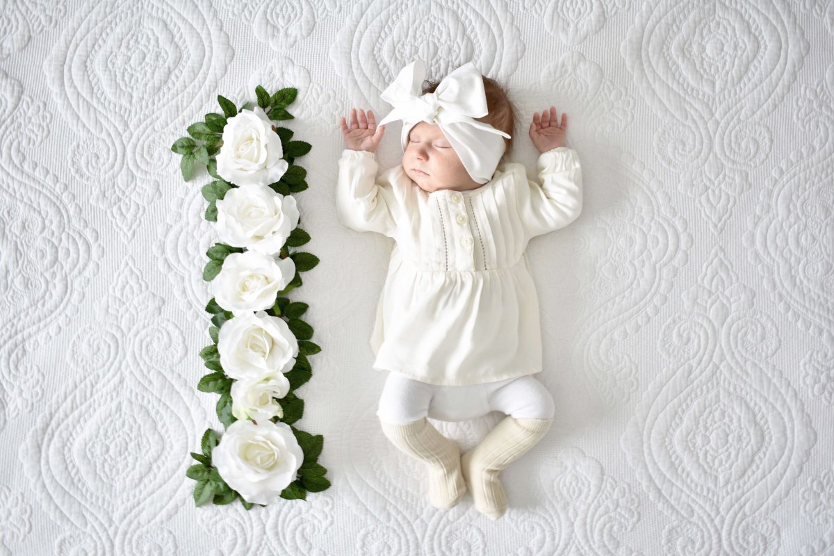 Фотосессия ребенка по месяцам с цветами