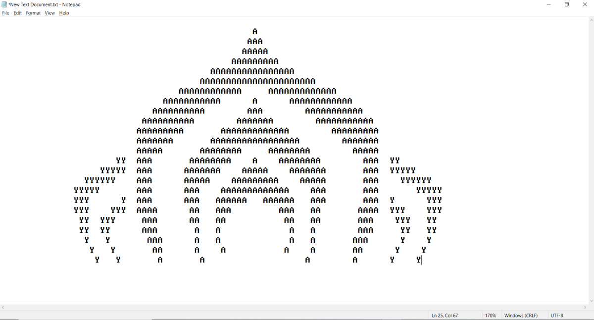 Кот из символов на клавиатуре