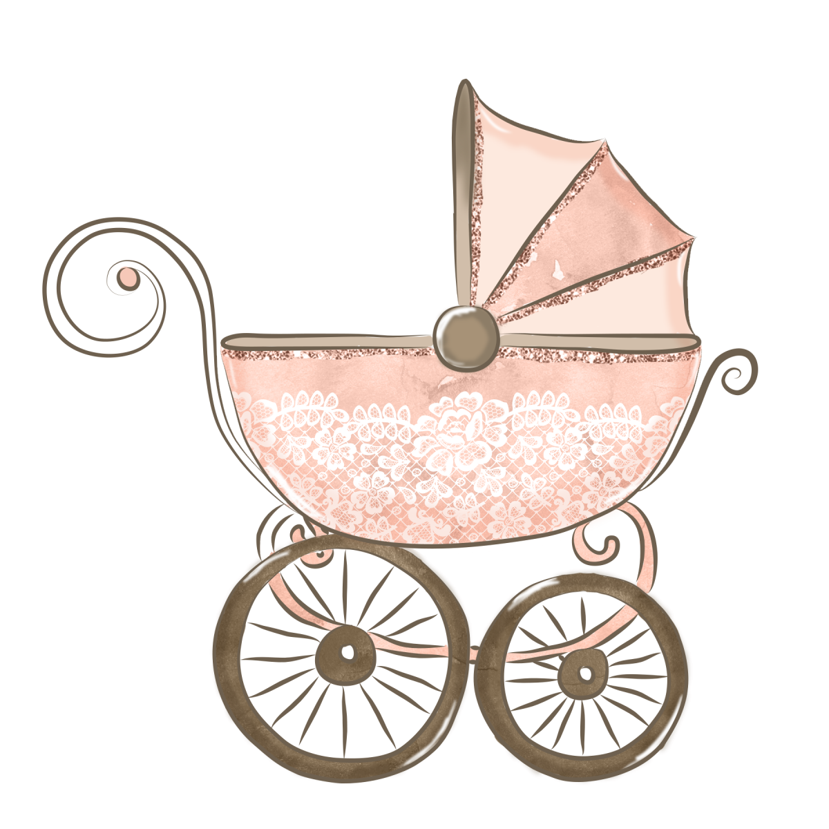 Коляска нарисованная