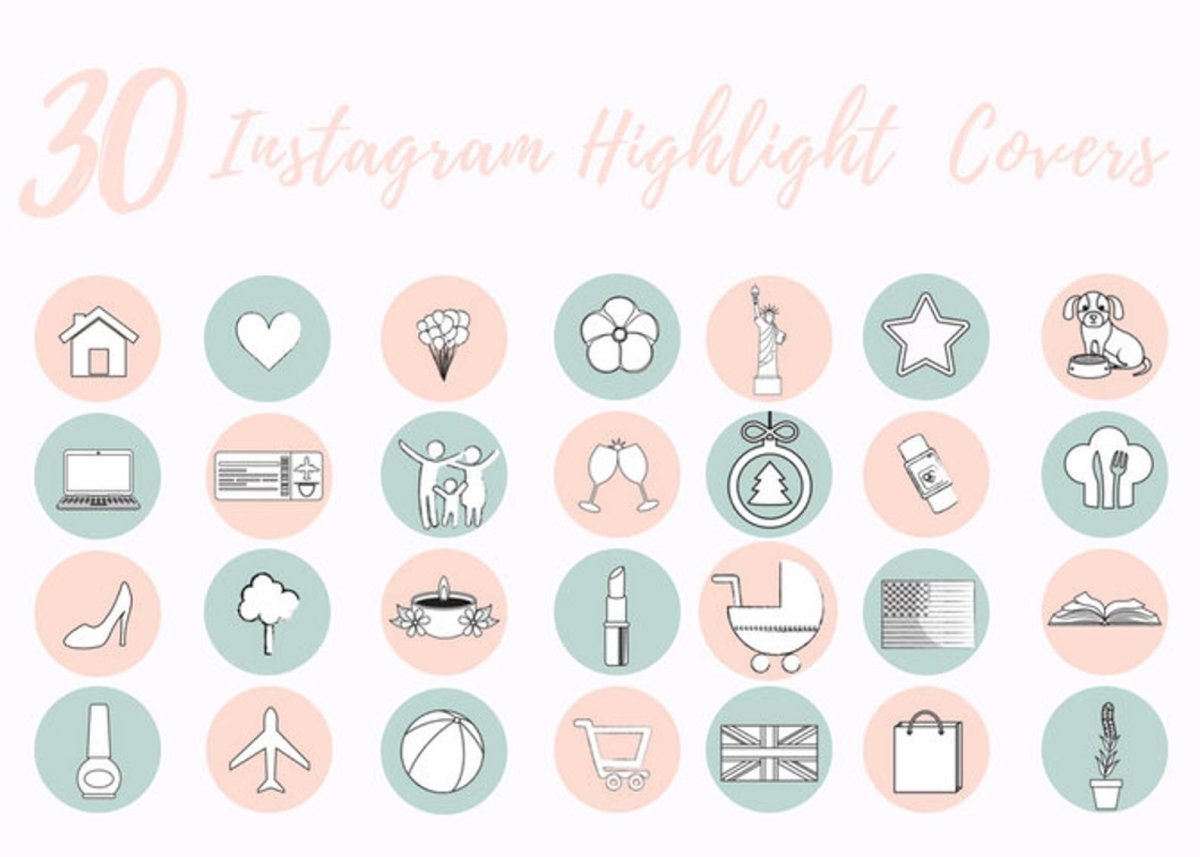 Иконки в пастельных тонах