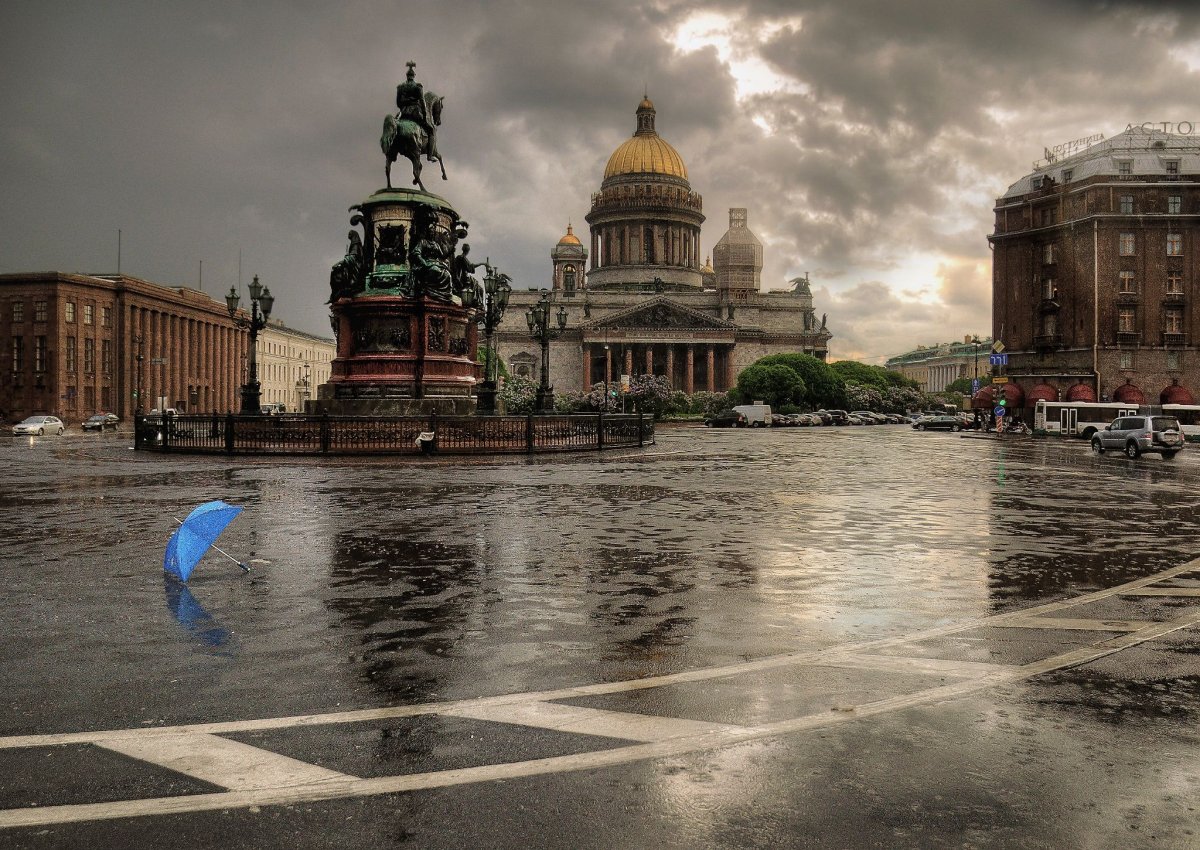 Питер Исаакиевский собор пасмурно