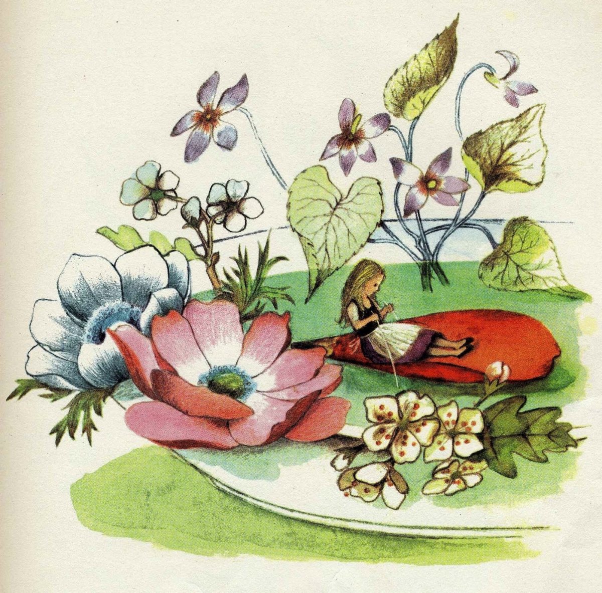 Дюймовочка иллюстрации