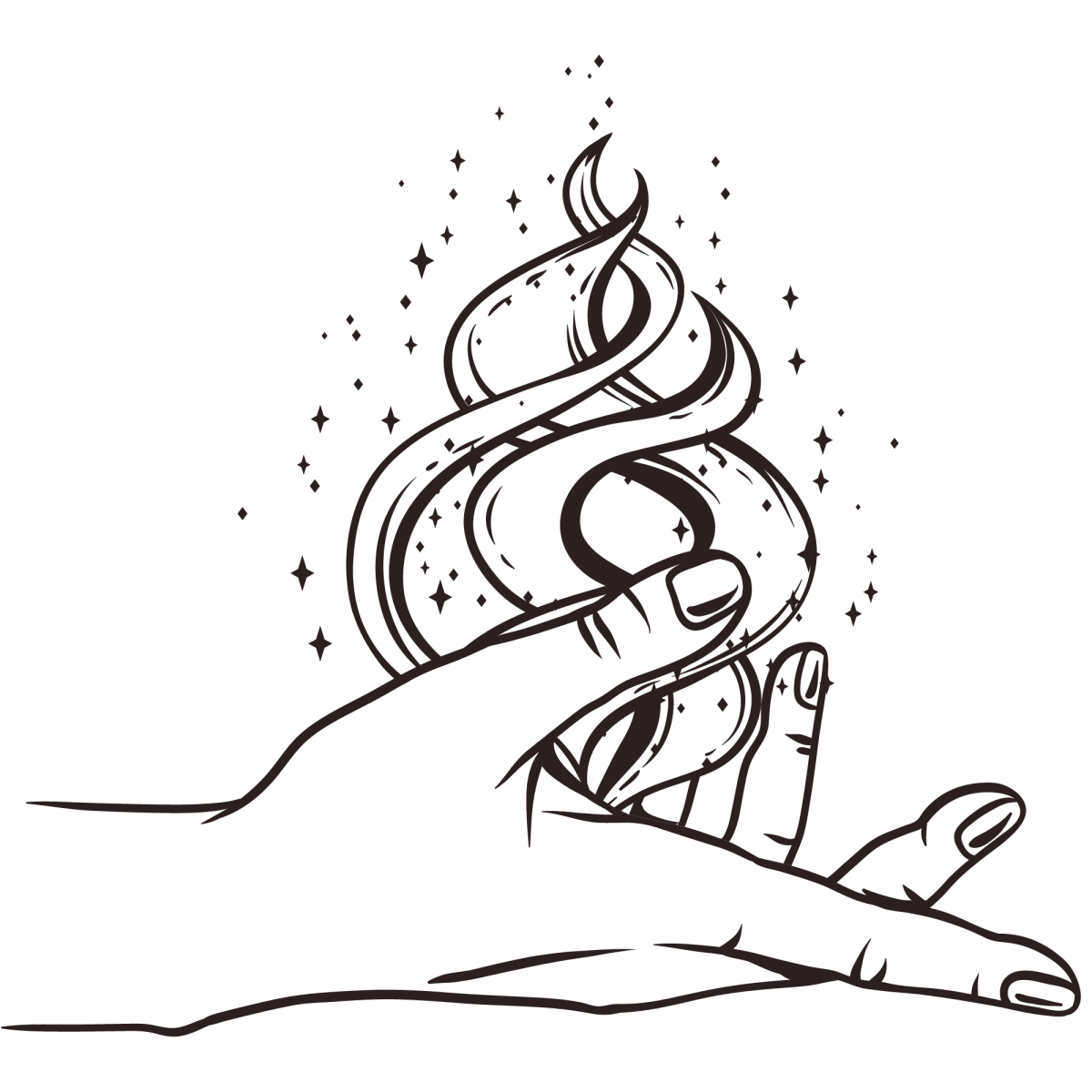 Магия руки эскиз