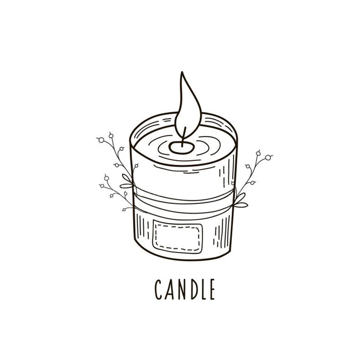 Свеча в стакане рисунок